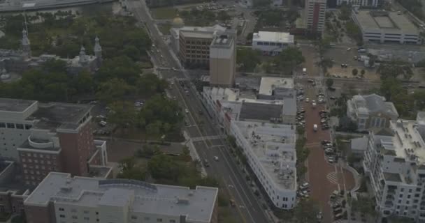 Tampa Florida Aerial V14 Birdseye Shot University Traffic Dji Inspire — стокове відео