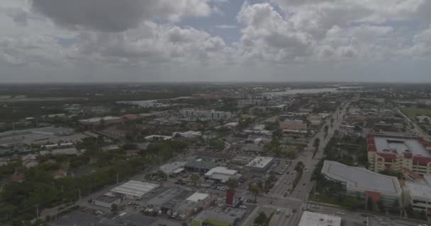 Nápoly Florida Aerial Jobbra Balra Söprő Antenna Airpot Kereskedelmi Területek — Stock videók