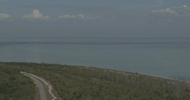 Fort Soto Park Florida Aerial Schwenkrecht Von Park Tampa Bay — Stockvideo