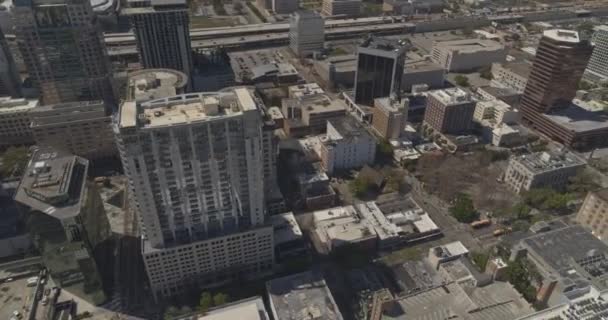 Orlando Florida Aerial Περιστρεφόμενο Birdseye Πλάνο Του Κέντρου Της Πόλης — Αρχείο Βίντεο