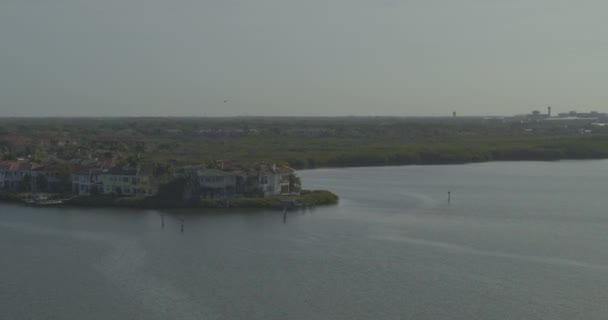 Tampa Florida Aerial V64 Panning Shot Town Country Neighborhood Old — Stock Video