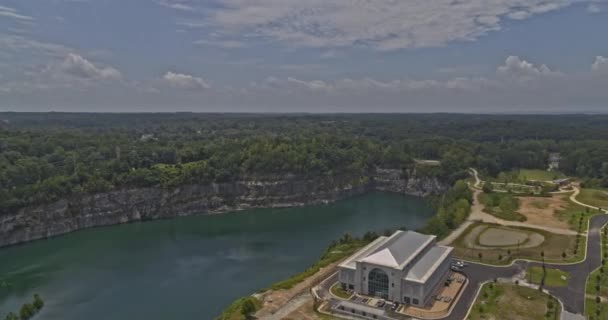 Atlanta Georgia Aerial V621 Pan Pravý Záběr Bellwood Quarry Westside — Stock video