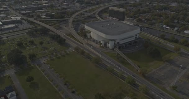 Pensacola Florida Aerial Panning Air View Center Causeway Area Dji — стокове відео