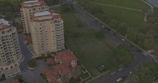 Petersburg Florida Aerial V18 Rotating Birdseye Shot Vinoy Park Dji — Stock Video