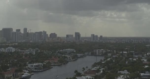 Fort Lauderdale Florida Havacılık V15 Fort Lauderdale Kasvetli Bir Günde — Stok video