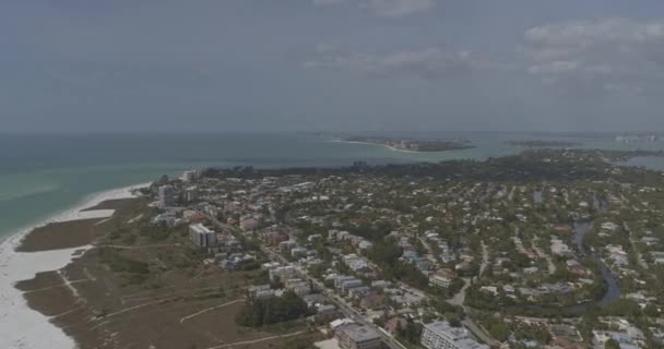 Siesta Key Florida Aerial Luxo Vivendo Beira Mar Propriedade Dji — Vídeo de Stock