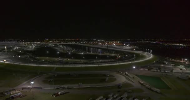 Daytona Beach Florida Aerial Stijgende Onthult Opname Van Internationale Speedway — Stockvideo