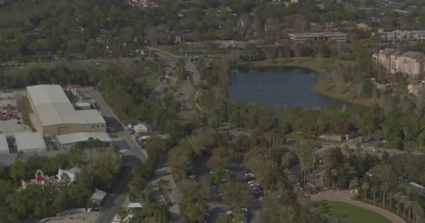 Orlando Florida Aerial V25 Vogelperspektive Des Vergnügungsparks Einem Sonnigen Tag — Stockvideo