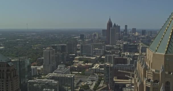 Atlanta Georgia Aerial V706 Fliegt Tagsüber Langsam Durch Midtown Dji — Stockvideo