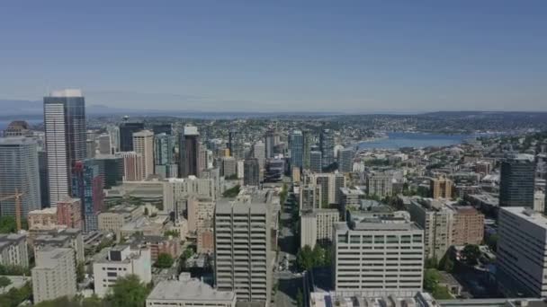 Seattle Washington Vogelbeobachtung Aus Der Luft Von First Hill Nachbarschaft — Stockvideo