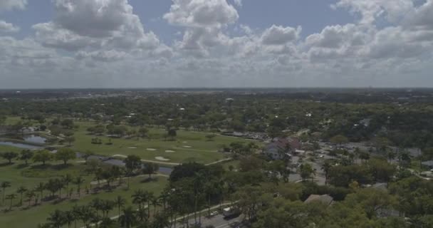 Fort Myers Florida Aerial Panning Anerial Country Club Golf Course — Stock video