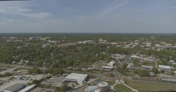 Gainesville Florida Aerial Birdseye View Depot Park Neighborhood Area Dji — Stok Video