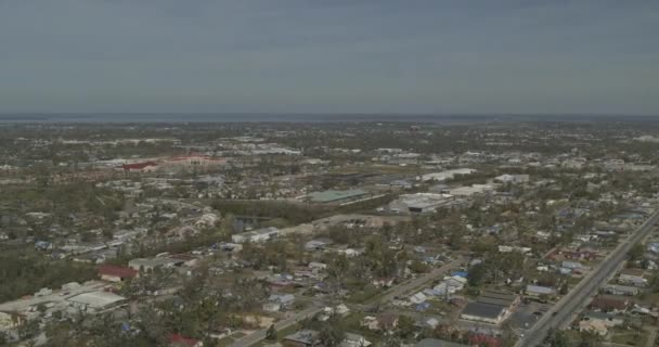 Panama City Florida Aerial Pan Left Shot Low Rise Neighborhood — Video Stock