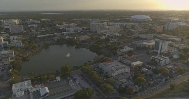 Petersburg Florida Aerial Birdseye Disparo Ciudad Mirror Lake Dji Inspire — Vídeos de Stock