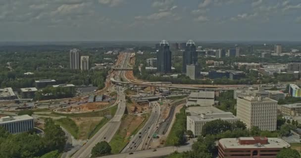 Atlanta Georgia Plan Panoramique Droit Échangeur Sandy Springs Dji Inspire — Video