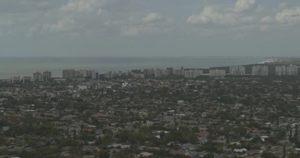 North Neples Florida Aerial Left Right Pan Luxury District Dji — стокове відео