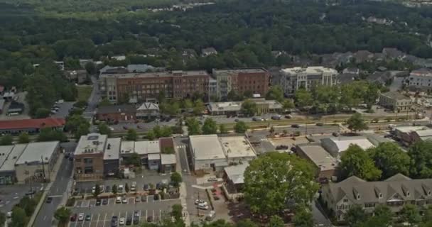 Woodstock Georgia Aerial Pan Direita Tiro Bairro Suburbano Dji Inspire — Vídeo de Stock