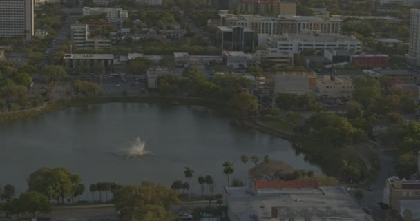 Petersburg Florida Aerial Schwenkaufnahme Von Mirror Lake Und Stadion Dji — Stockvideo