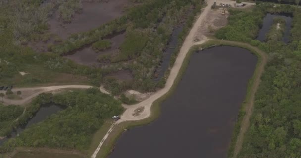 Merritt Island Florida Aerial Pine Island Conservation Area Space Center — стокове відео