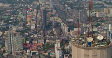 Tayland 'daki şehrin hava görüntüleri. 