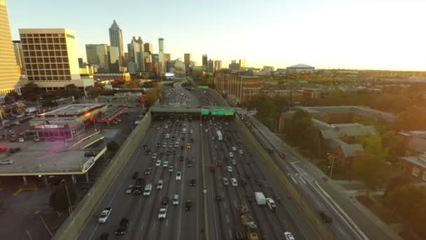Panoráma města Atlanta letecké — Stock video