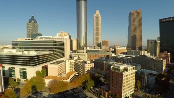 Aérea de Atlanta con vista al paisaje urbano — Vídeo de stock