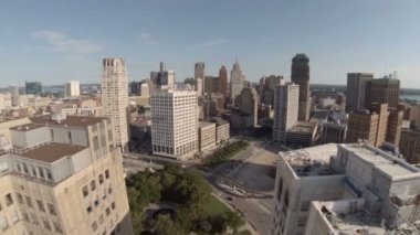 Detroit şehir bina arasındaki hava