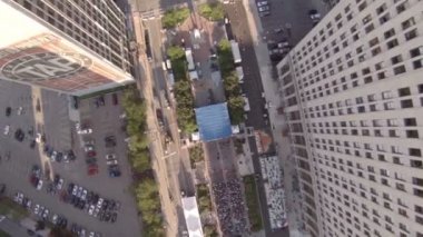 Hava Detroit city sokaklarında aşağı bakıyor.