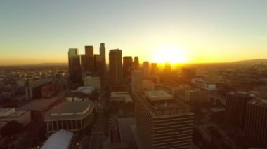 Gün batımı sırasında hava downtown La.