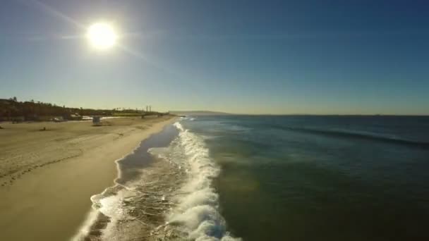 La letecké Dockweiler Beach. — Stock video