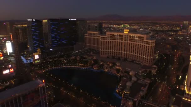 Las Vegas Paysage urbain la nuit — Video