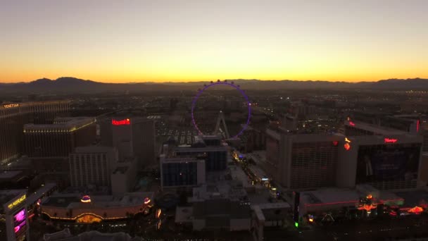 Las Vegas Paysage urbain à l'aube — Video