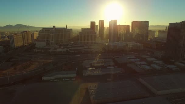 Paisaje urbano de Las Vegas al amanecer — Vídeo de stock