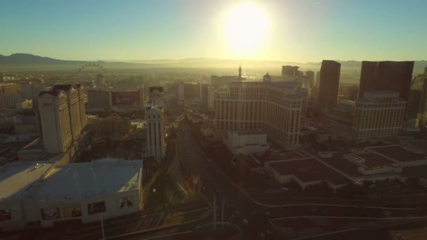 Las Vegas Paysage urbain au lever du soleil — Video