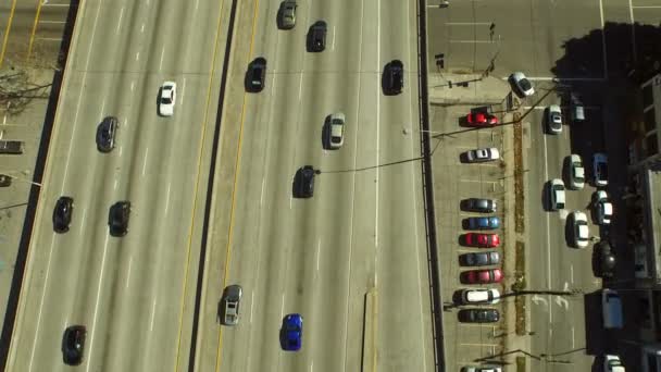 Freeway interchange in Los Angeles — Stock Video
