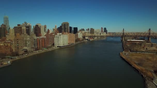 Midtown East Manhattan cityscape. — Stok video