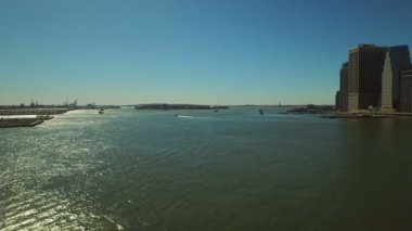 Manhattan finans bölgesi cityscape görünümlerini