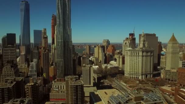 Distrito Financeiro de Manhattan — Vídeo de Stock