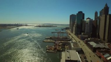 Manhattan finans bölgesi cityscape görünümlerini