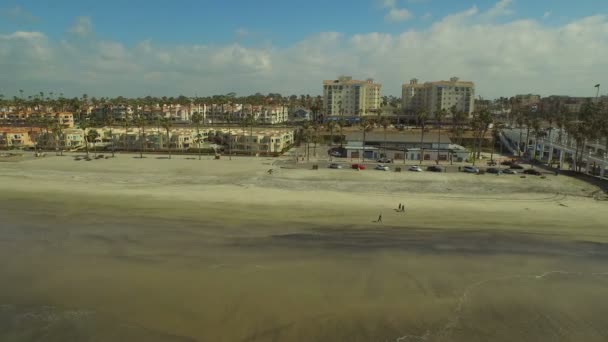 欧申赛德和海滩视图 — 图库视频影像
