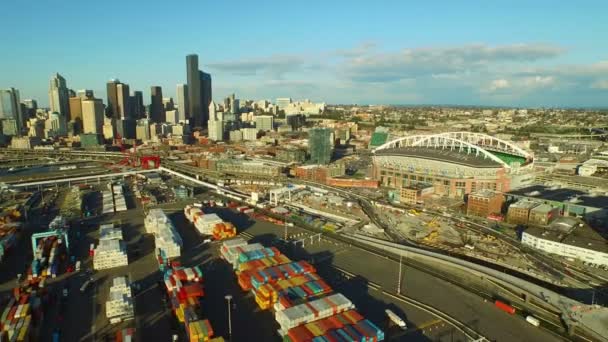 Seattle antenne — Stockvideo