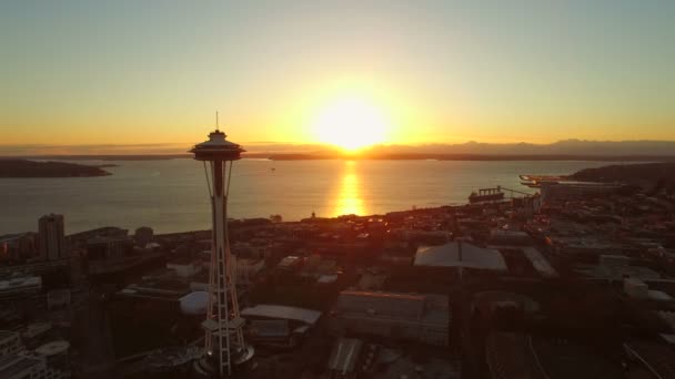 Seattle antenne — Stockvideo