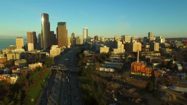 Seattle antenn — Stockvideo