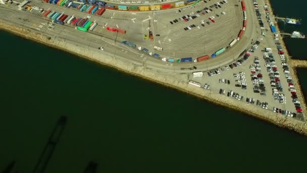 Shipyard Aerial — Stockvideo