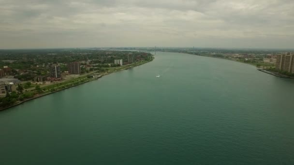Воздушный Детройт — стоковое видео
