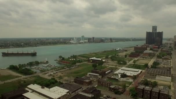 Detroit antenne — Stockvideo