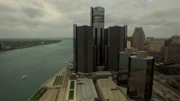 Воздушный Детройт — стоковое видео