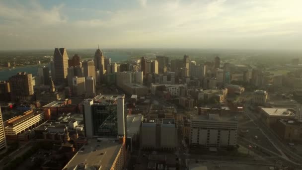 Detroit antenne — Stockvideo