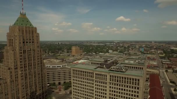 Detroit antenne — Stockvideo