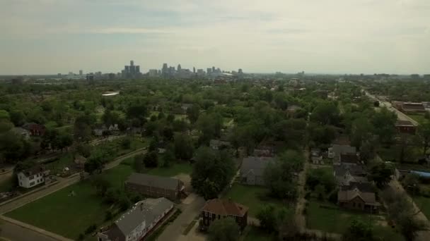 Detroit antenne — Stockvideo